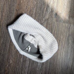 ADIDAS Women's Lifestyle Fuzzy Headband White Grey Fleece Lined JL1129 NWT NEW